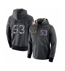 Football Men's Washington Redskins #53 Jon Bostic Stitched Black Anthracite Salute to Service Player Performance Hoodie