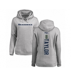 Football Women's Seattle Seahawks #8 Jamar Taylor Ash Backer Pullover Hoodie