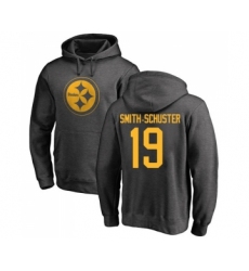 Football Pittsburgh Steelers #19 JuJu Smith-Schuster Ash One Color Pullover Hoodie