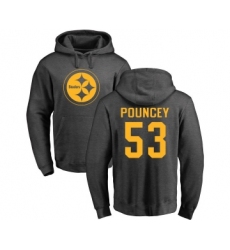 Football Pittsburgh Steelers #53 Maurkice Pouncey Ash One Color Pullover Hoodie