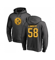 Football Pittsburgh Steelers #58 Jack Lambert Ash One Color Pullover Hoodie