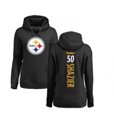 Football Women's Pittsburgh Steelers #50 Ryan Shazier Black Backer Pullover Hoodie
