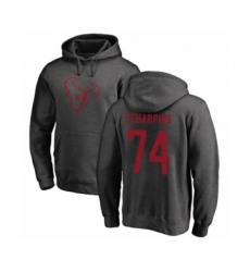Football Houston Texans #74 Max Scharping Ash One Color Pullover Hoodie