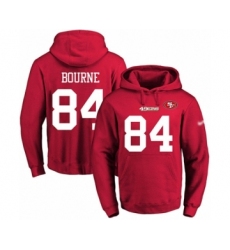 Football Men's San Francisco 49ers #84 Kendrick Bourne Red Name & Number Pullover Hoodie
