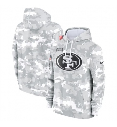 Men's San Francisco 49ers 2024 Arctic Camo Salute To Service Club Fleece Pullover Hoodie
