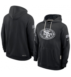Men's San Francisco 49ers Black 2026 Salute to Service Sideline Dri-FIT Pullover Hoodie