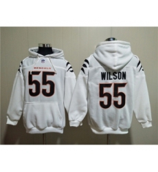 Men's Cincinnati Bengals #55 Logan Wilson White Pullover Hoodie