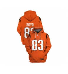 Men's Cincinnati Bengals #83 Tyler Boyd 2021 Orange Pullover Football Hoodie