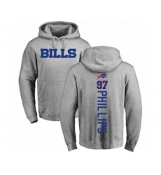 Football Buffalo Bills #97 Jordan Phillips Ash Backer Pullover Hoodie