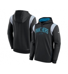 Men's Carolina Panthers Black Sideline Stack Performance Pullover Hoodie
