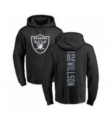 Football Oakland Raiders #82 Luke Willson Black Backer Pullover Hoodie