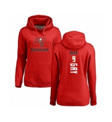 Football Women's Tampa Bay Buccaneers #9 Matt Gay Red Backer Pullover Hoodie