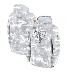 Men's Tampa Bay Buccaneers 2024 Arctic Camo Salute To Service Club Fleece Pullover Hoodie
