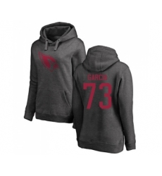 Football Women's Arizona Cardinals #73 Max Garcia Ash One Color Pullover Hoodie
