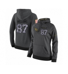 Football Women's Arizona Cardinals #87 Maxx Williams Stitched Black Anthracite Salute to Service Player Performance Hoodie
