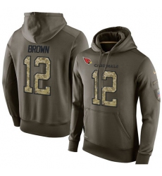 NFL Nike Arizona Cardinals #12 John Brown Green Salute To Service Men Pullover Hoodie