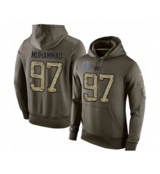 Football Indianapolis Colts #97 Al-Quadin Muhammad Green Salute To Service Men's Pullover Hoodie