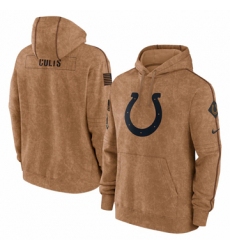 Men's Indianapolis Colts Nike Brown 2023 Salute To Service Club Pullover Hoodie