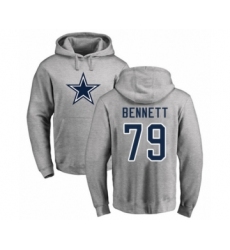 Football Dallas Cowboys #79 Michael Bennett Ash One Color Pullover Hoodie