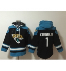 Men's Jacksonville Jaguars #1 Travis Etienne Jr. Black Ageless Must-Have Lace-Up Pullover Hoodie