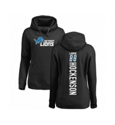 Football Women's Detroit Lions #88 T.J. Hockenson Black Backer Pullover Hoodie