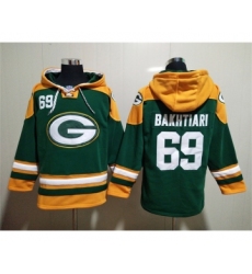 Men's Green Bay Packers #69 David Bakhtiari Green Lace-Up Pullover Hoodie