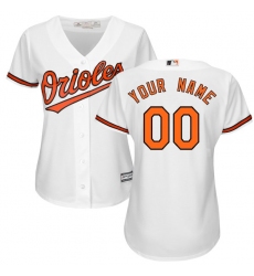 Women's Baltimore Orioles Majestic White Home Cool Base Custom Jersey