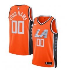 Men's Los Angeles Clippers Active Player Custom Orange 2025-26 City Edition Swingman Stitched Jersey