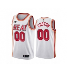 Men's Miami Heat Active Player Custom White Classic Edition Stitched Basketball Jersey