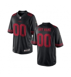 Youth San Francisco 49ers Nike Black Custom Game Jerse
