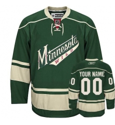 Youth Reebok Minnesota Wild Customized Authentic Green Third NHL Jersey