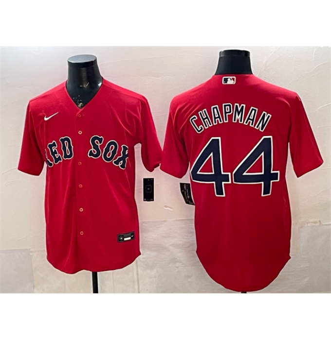 Men's Boston Red Sox #44 Aroldis Chapman Red Cool Base Stitched Baseball Jersey
