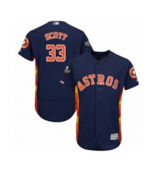 Men's Houston Astros #33 Mike Scott Navy Blue Alternate Flex Base Authentic Collection 2019 World Series Bound Baseball Jersey
