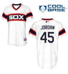 Men's Majestic Chicago White Sox #45 Michael Jordan Replica White 2013 Alternate Home Cool Base MLB Jersey