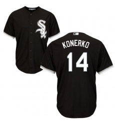 Youth Majestic Chicago White Sox #14 Paul Konerko Authentic Black Alternate Home Cool Base MLB Jersey