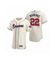 Men's Atlanta Braves #22 Nick Markakis Nike Red Authentic 2020 Alternate Jersey
