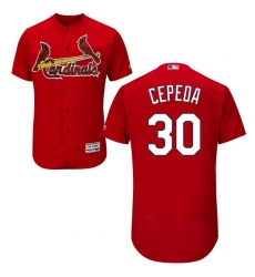 Men's Majestic St. Louis Cardinals #30 Orlando Cepeda Red Alternate Flex Base Authentic Collection MLB Jersey