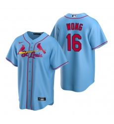 Men's Nike St. Louis Cardinals #16 Kolten Wong Light Blue Alternate Stitched Baseball Jersey