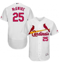 Men's Majestic St. Louis Cardinals #25 Mark McGwire White Home Flex Base Authentic Collection MLB Jersey