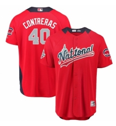 Men's Majestic Chicago Cubs #40 Willson Contreras Game Red National League 2018 MLB All-Star MLB Jersey