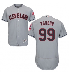 Men's Majestic Cleveland Indians #99 Ricky Vaughn Grey Road Flex Base Authentic Collection MLB Jersey