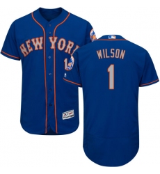 Men's Majestic New York Mets #1 Mookie Wilson Royal/Gray Alternate Flex Base Authentic Collection MLB Jersey