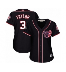 Women's Washington Nationals #3 Michael Taylor Authentic Navy Blue Alternate 2 Cool Base 2019 World Series Bound Baseball Jersey