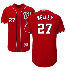 Men's Majestic Washington Nationals #27 Shawn Kelley Red Alternate Flex Base Authentic Collection MLB Jersey