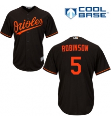 Youth Majestic Baltimore Orioles #5 Brooks Robinson Replica Black Alternate Cool Base MLB Jersey