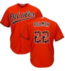 Men's Majestic Baltimore Orioles #22 Jim Palmer Authentic Orange Team Logo Fashion Cool Base MLB Jersey