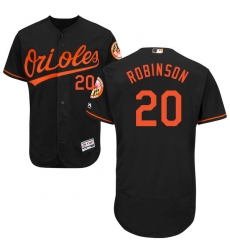 Men's Majestic Baltimore Orioles #20 Frank Robinson Black Alternate Flex Base Authentic Collection MLB Jersey