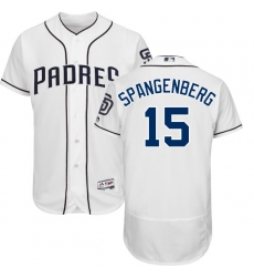Men's Majestic San Diego Padres #15 Cory Spangenberg White Home Flexbase Authentic Collection MLB Jersey