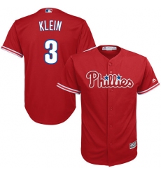 Men's Majestic Philadelphia Phillies #3 Chuck Klein Replica Red Alternate Cool Base MLB Jersey