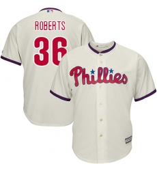Men's Majestic Philadelphia Phillies #36 Robin Roberts Replica Cream Alternate Cool Base MLB Jersey